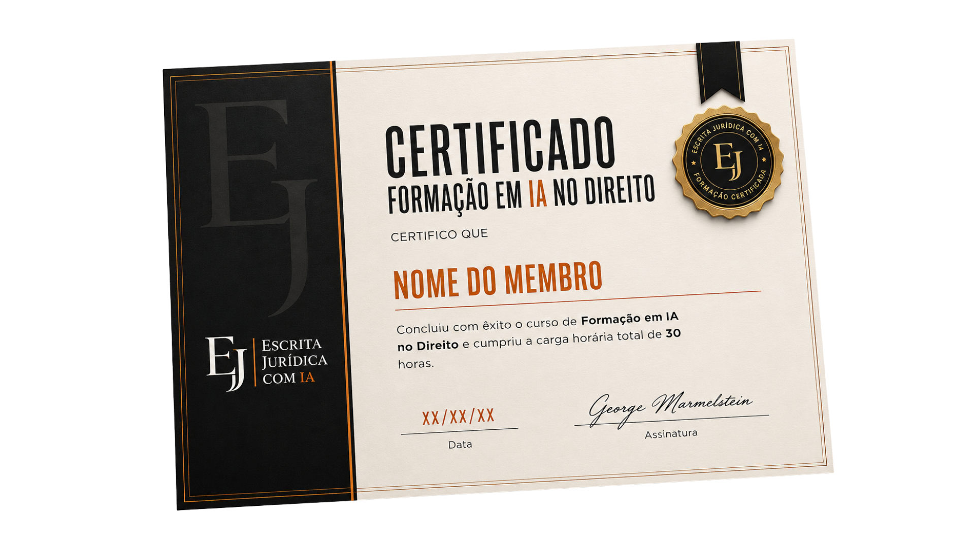 Certificado da Formação em IA no Direito